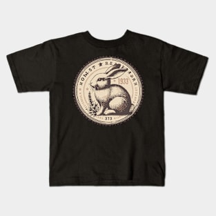 Vintage Rabbit Stamp Kids T-Shirt